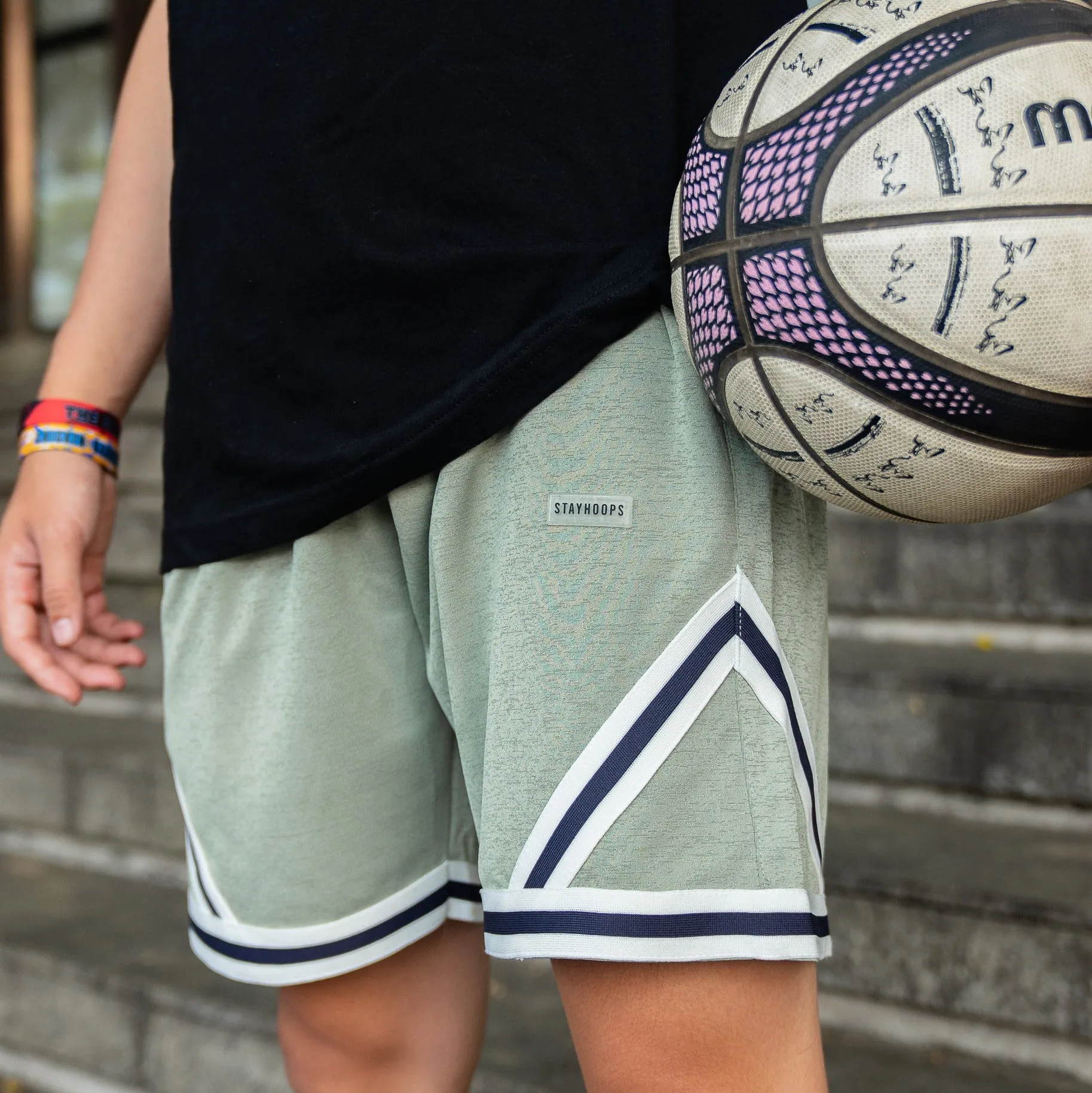 Athletic Listed Shorts Sage Green