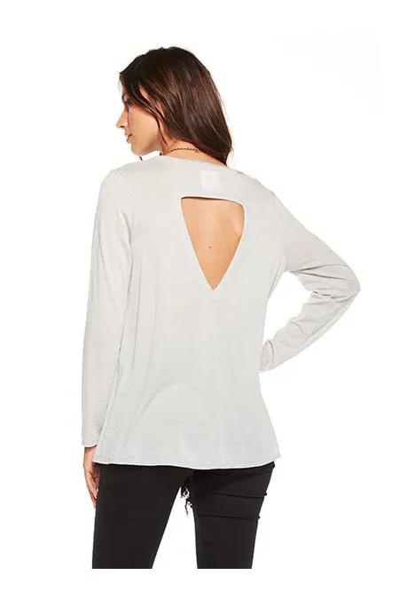 Chaser - Vintage Jersey Back Flounce Tee Cool Grey