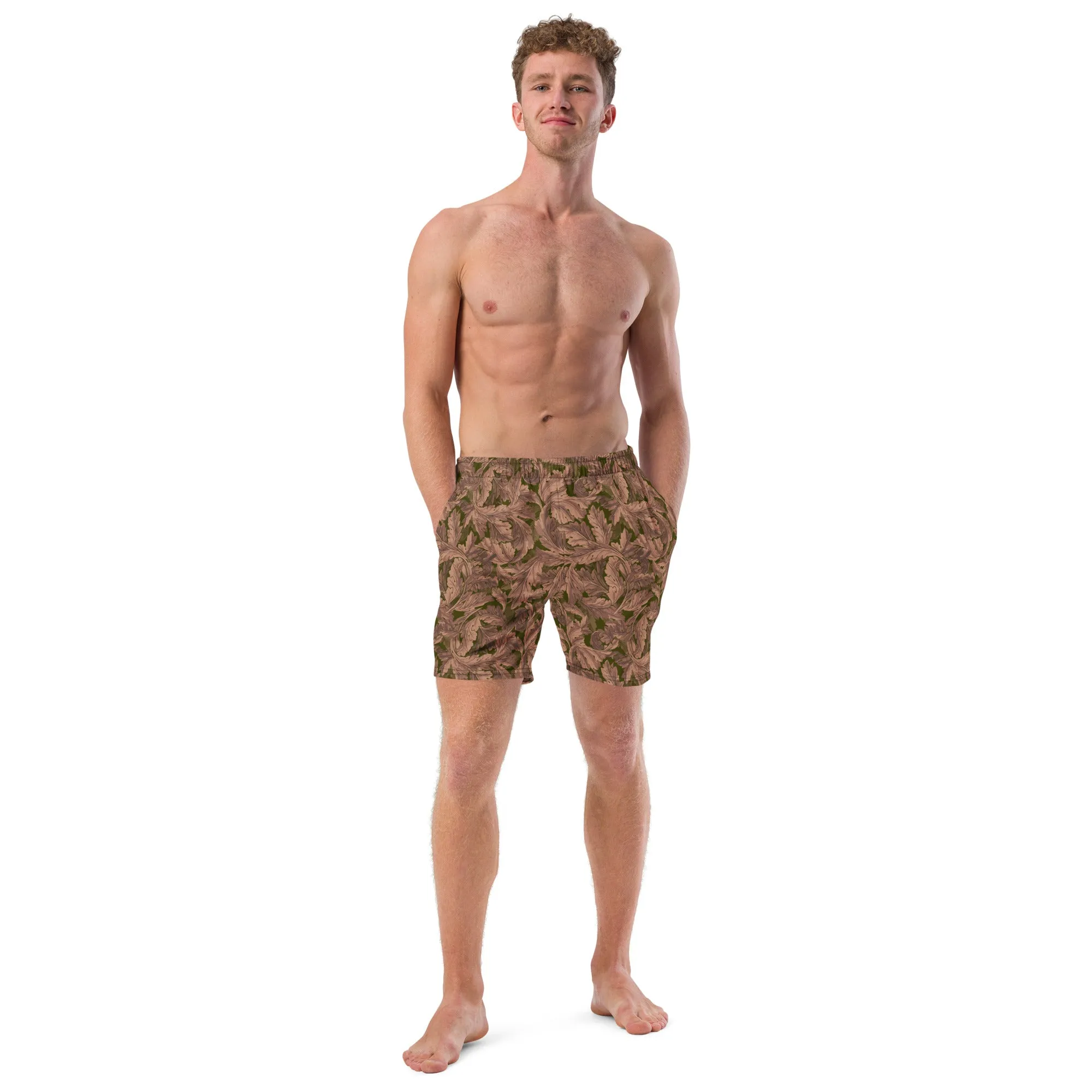 Deadleaves Camo Men's Swim Trunks