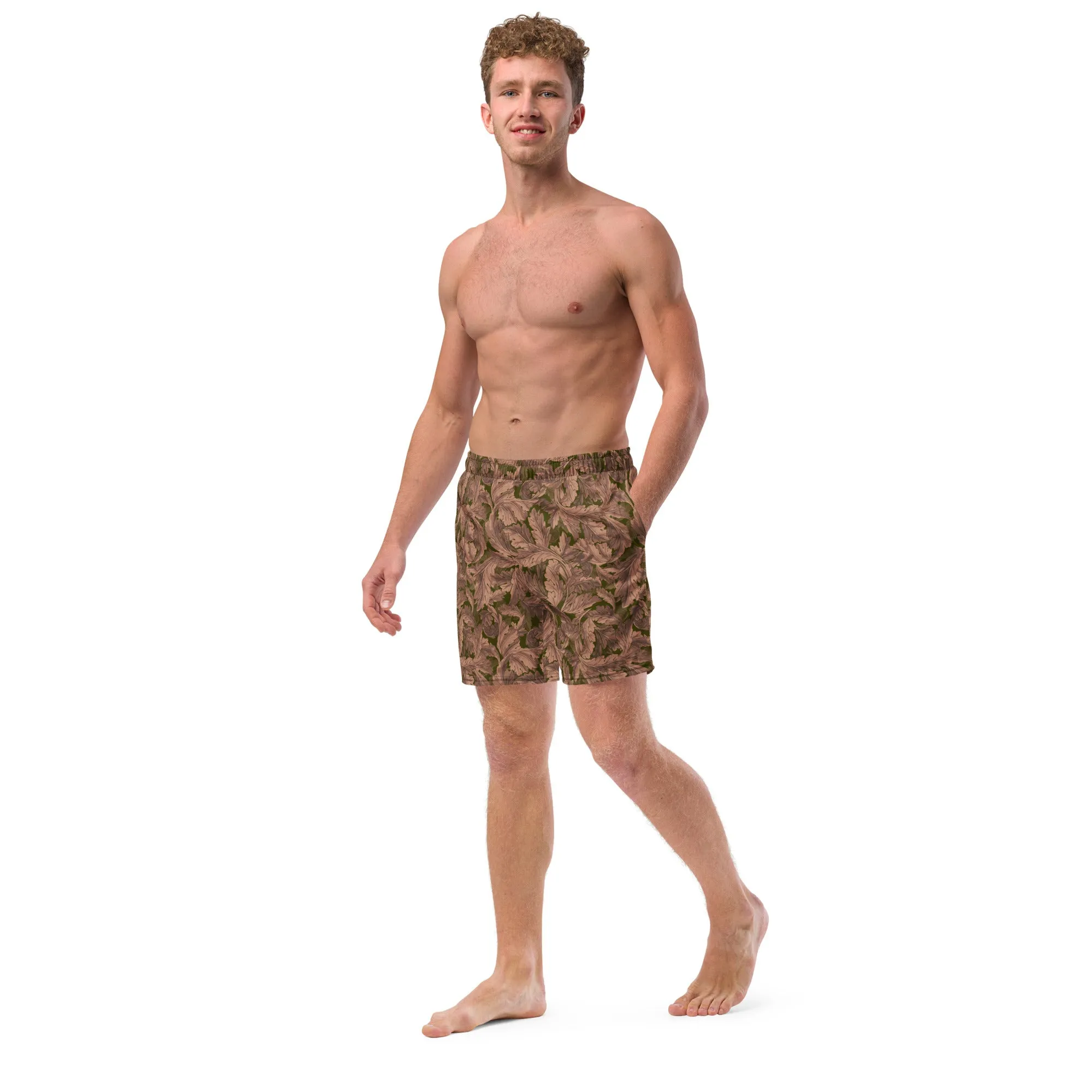 Deadleaves Camo Men's Swim Trunks