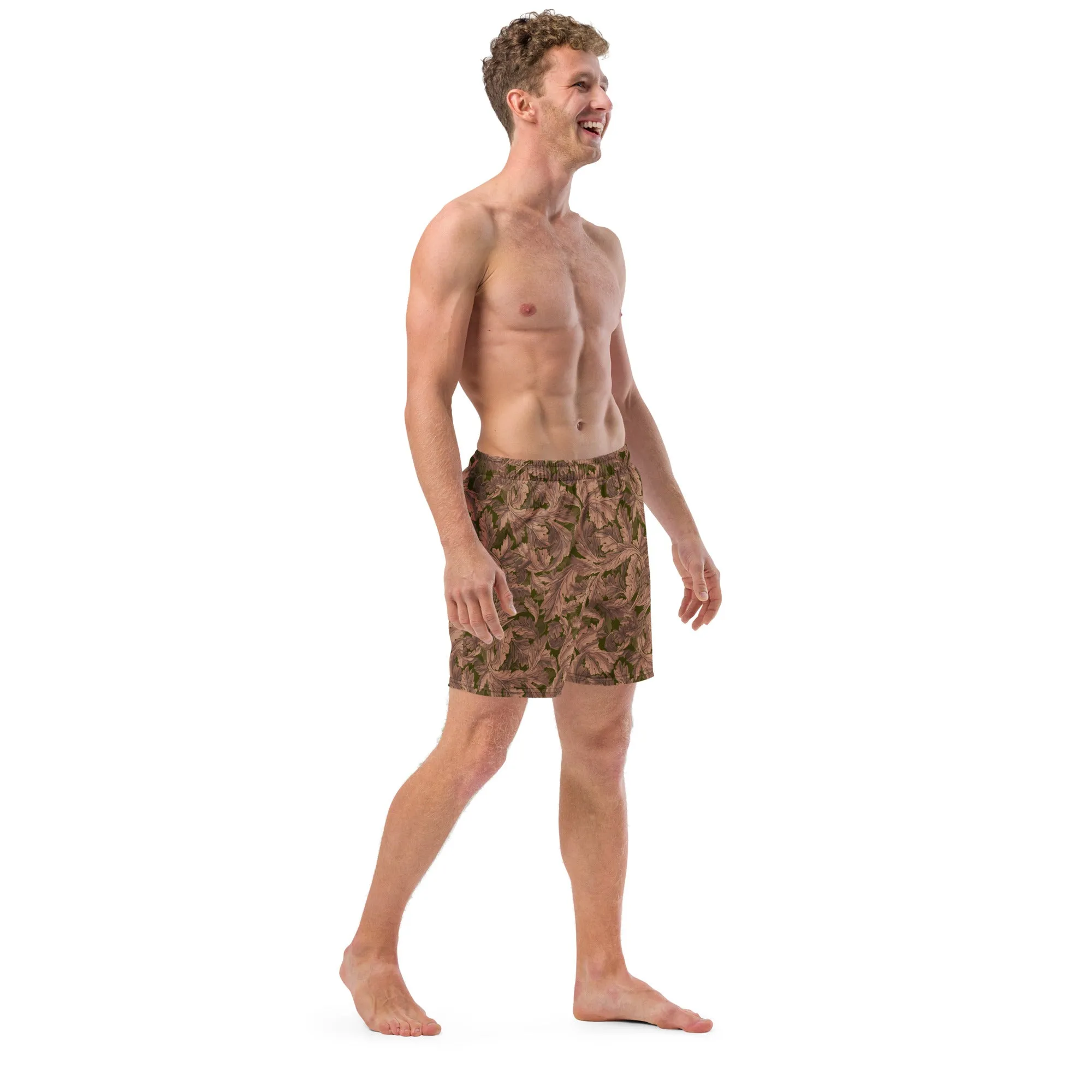 Deadleaves Camo Men's Swim Trunks