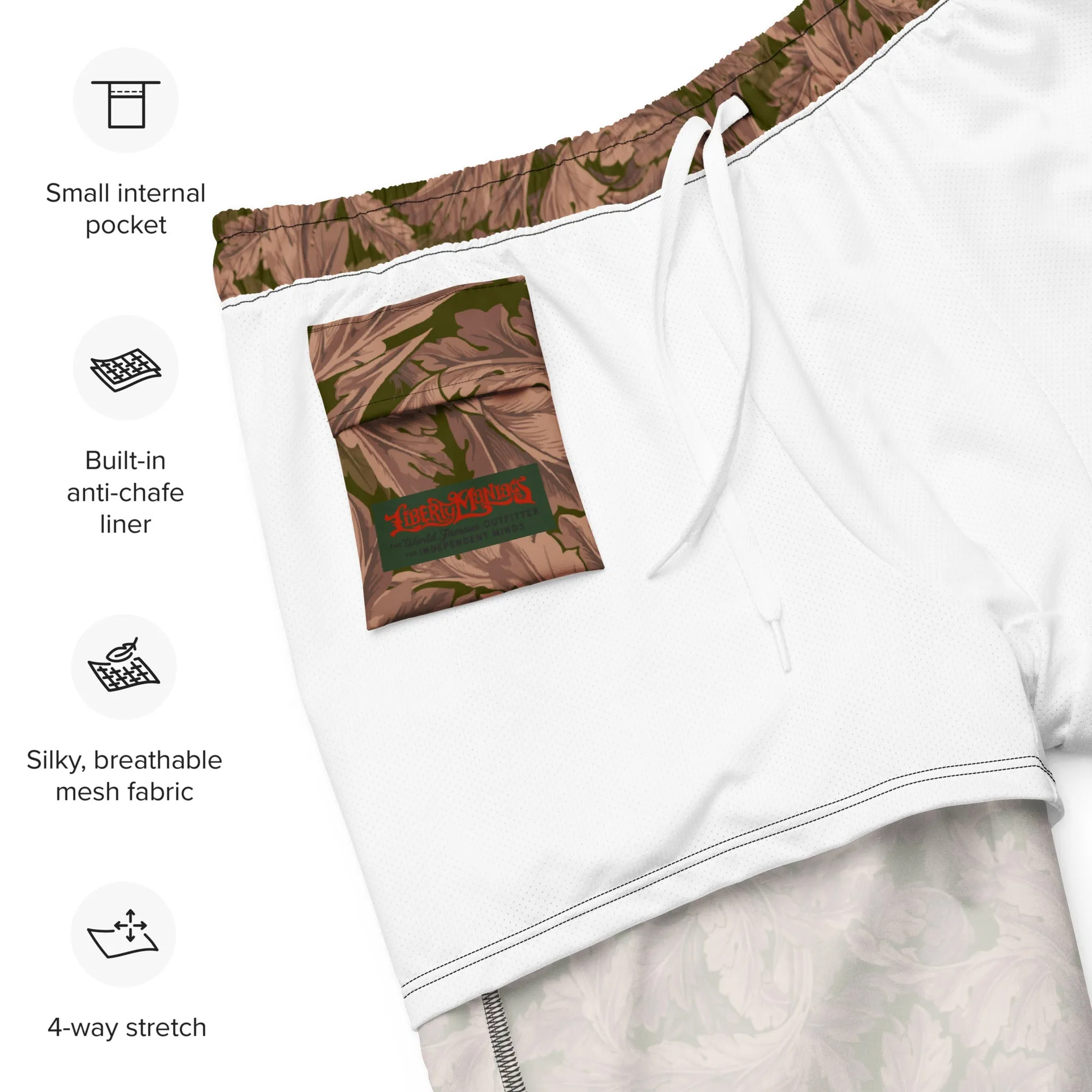 Deadleaves Camo Men's Swim Trunks