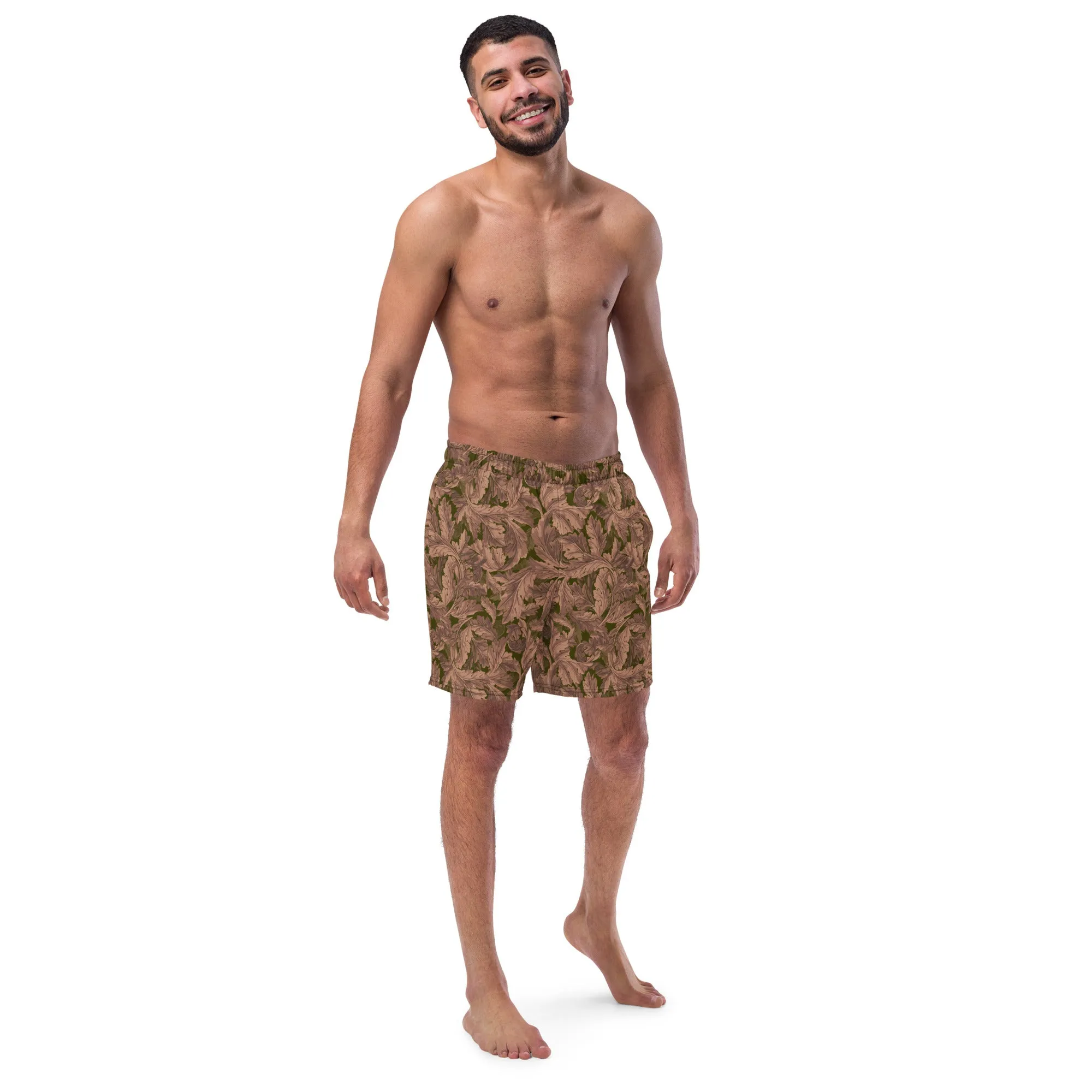 Deadleaves Camo Men's Swim Trunks