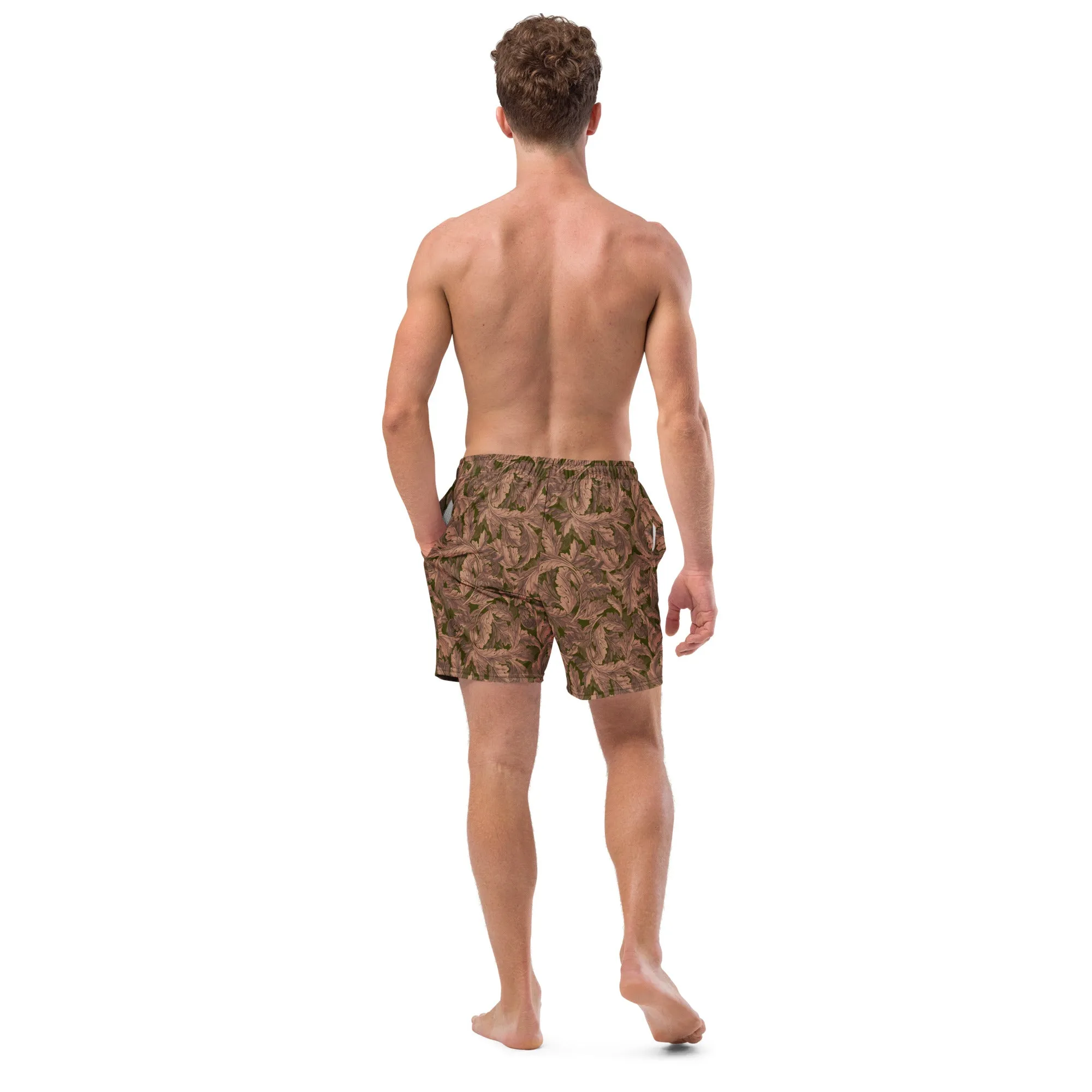 Deadleaves Camo Men's Swim Trunks