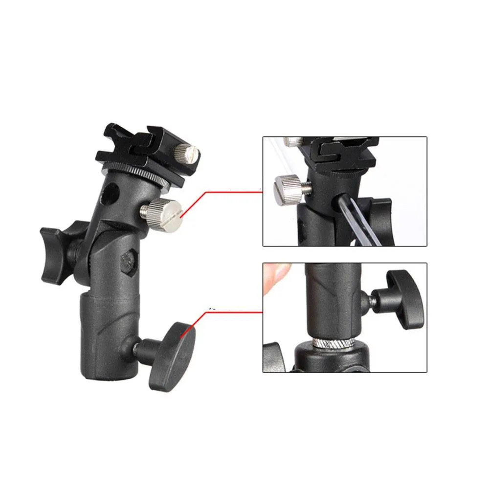 Flash E-type Tilt Speedlite Hot Shoe Bracket (Flash Excluded)