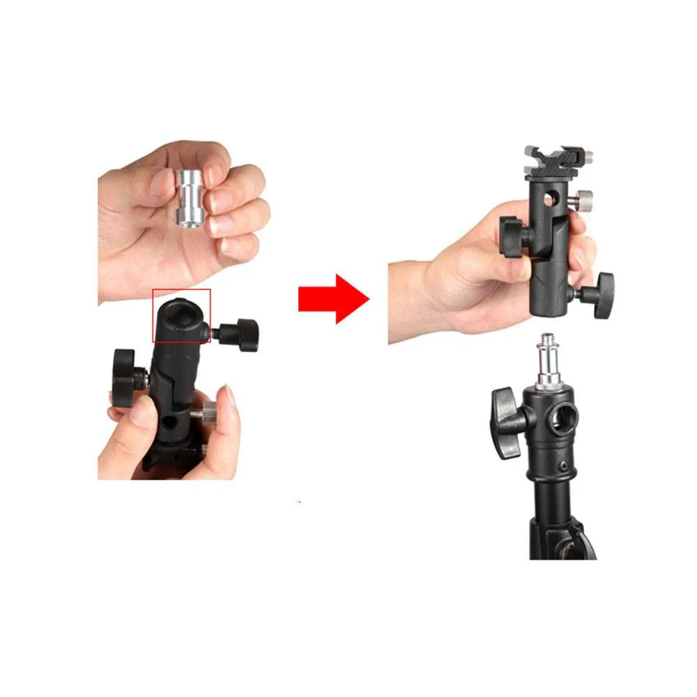 Flash E-type Tilt Speedlite Hot Shoe Bracket (Flash Excluded)