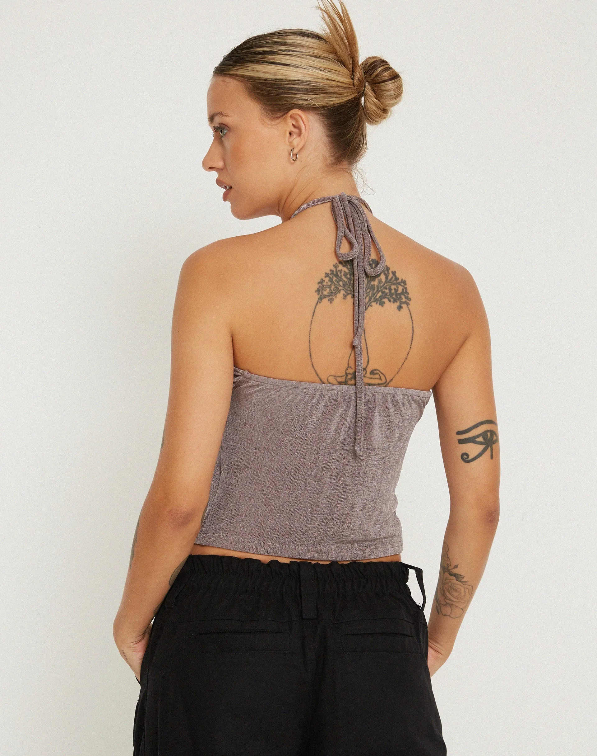 Hiriko Butterfly Top in Charcoal