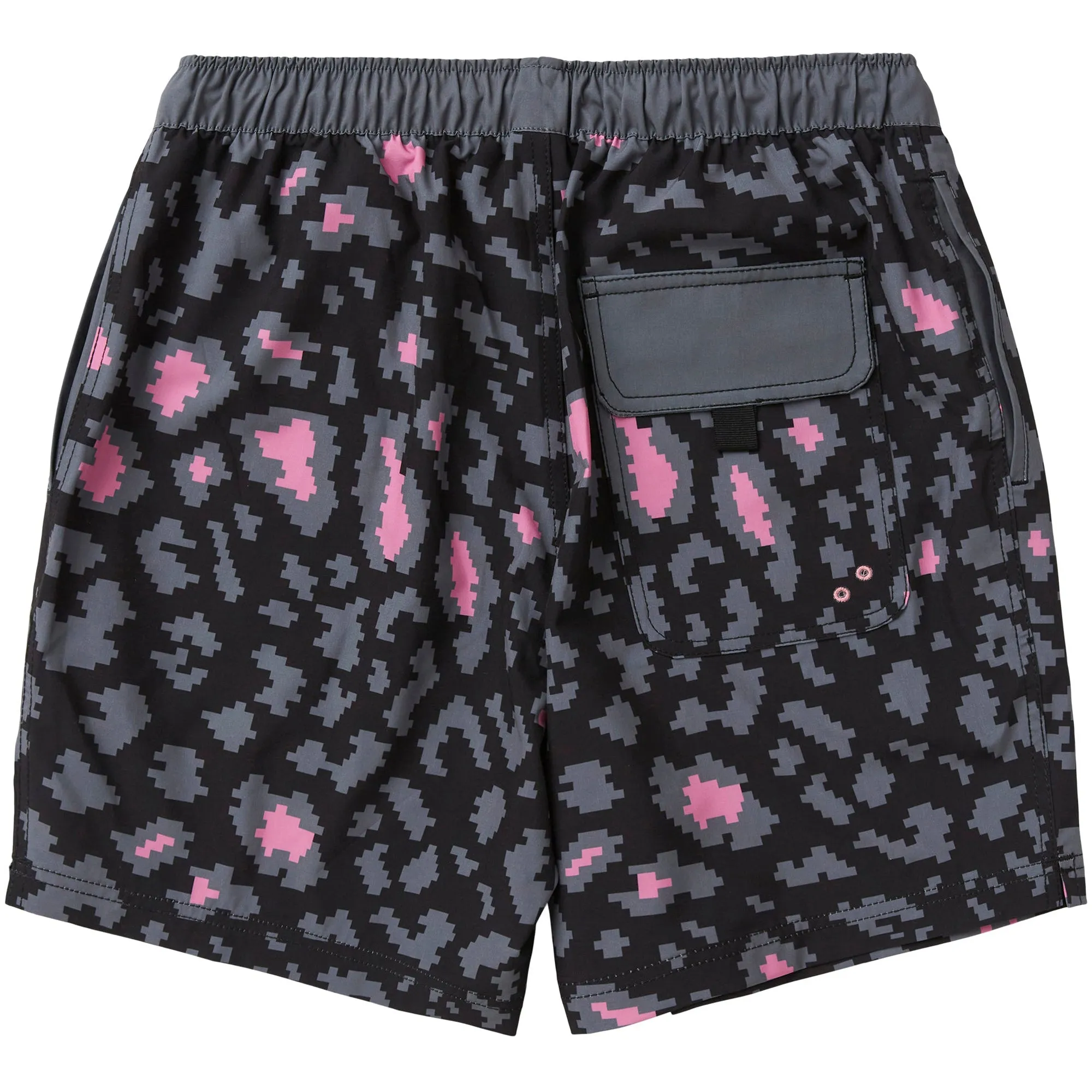 Men's NEFF Pink Pixel 17" Hot Tub Swim Trunks