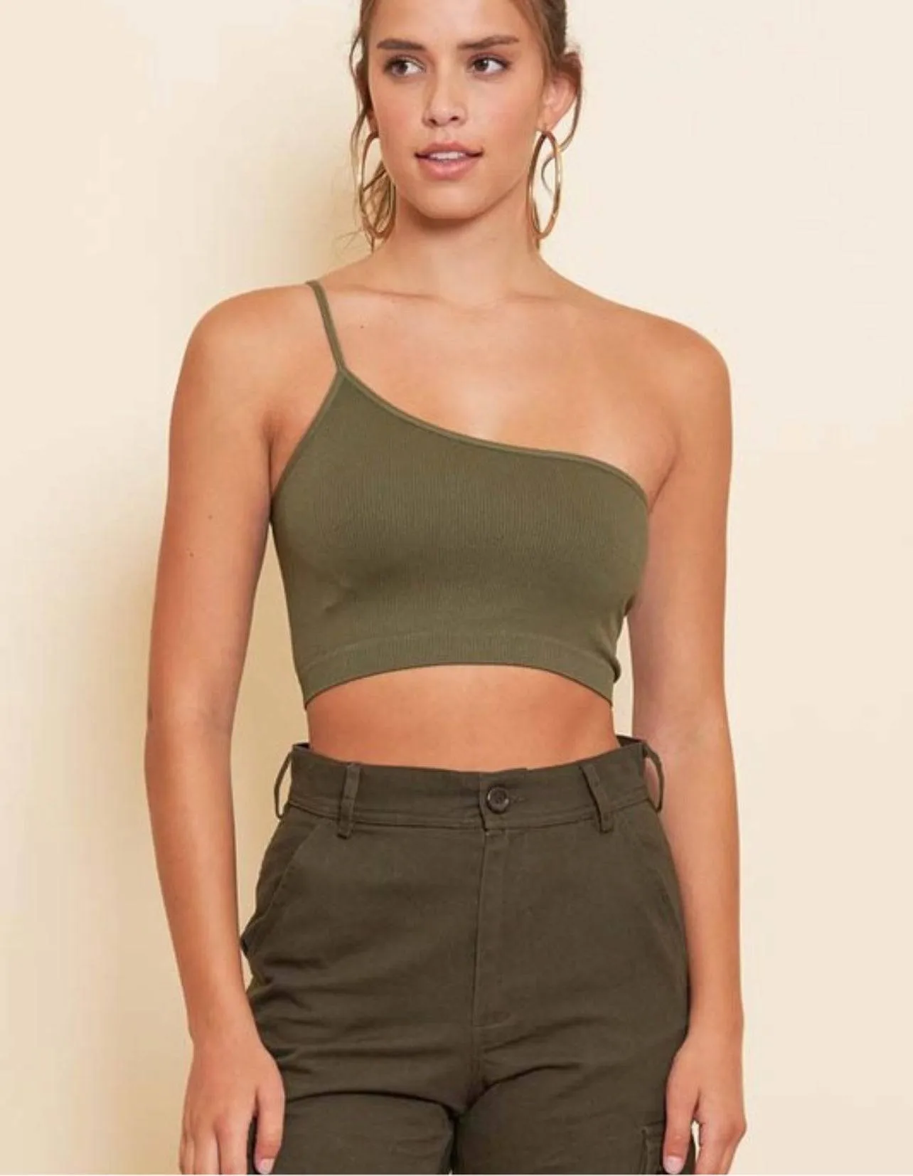Polly One Shoulder Crop Top