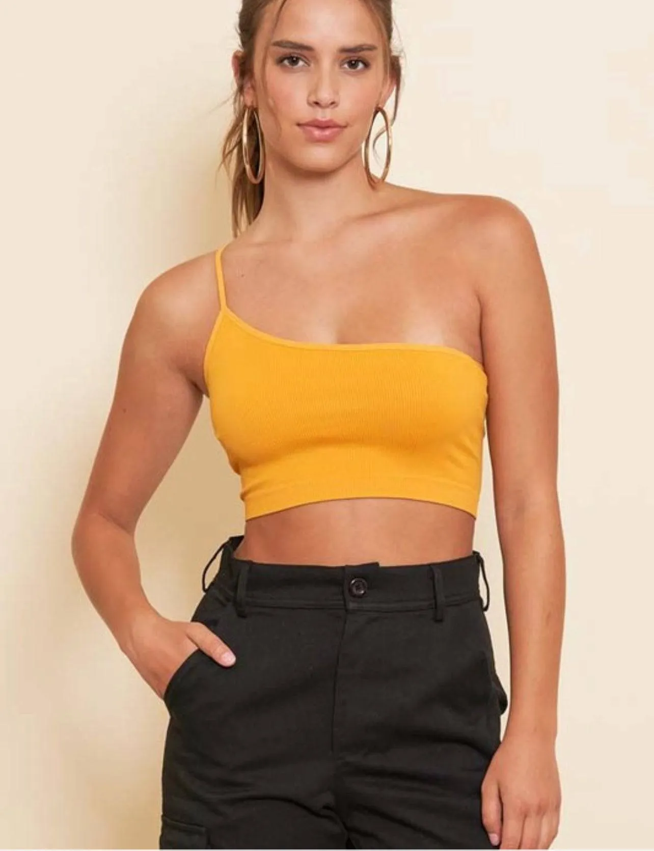 Polly One Shoulder Crop Top