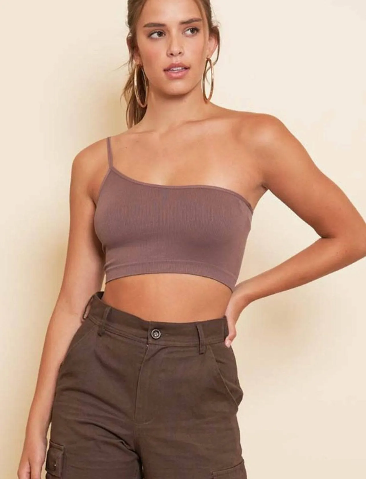 Polly One Shoulder Crop Top
