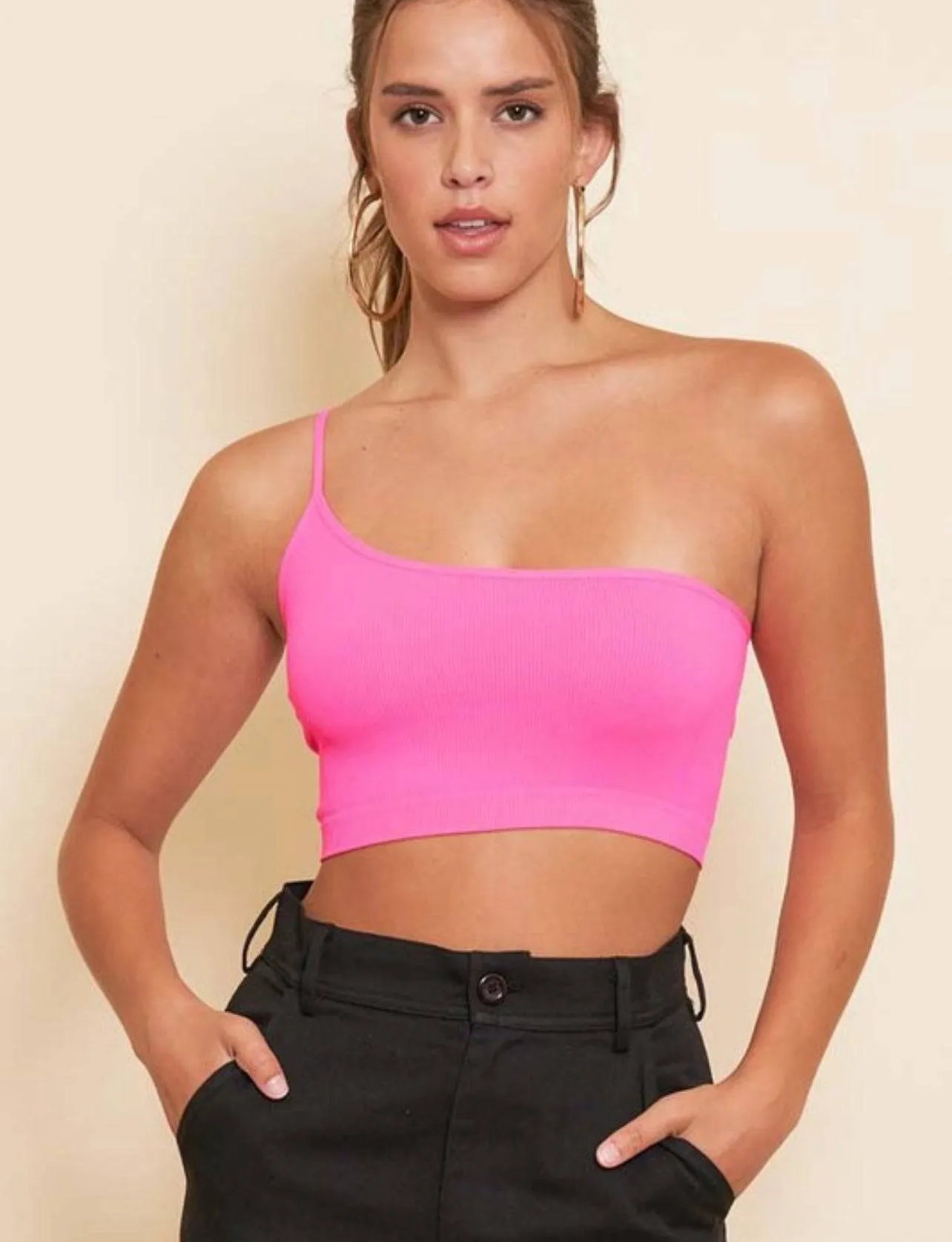 Polly One Shoulder Crop Top
