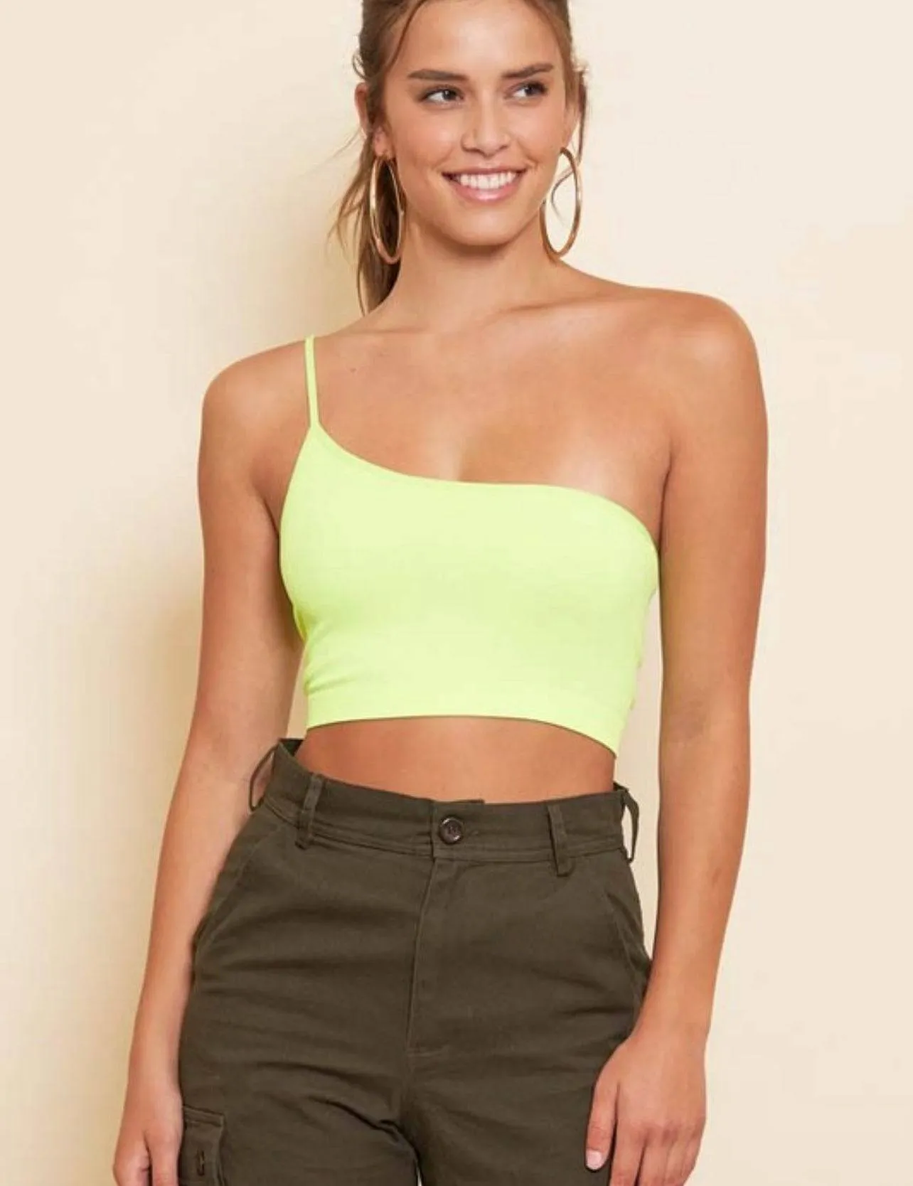 Polly One Shoulder Crop Top