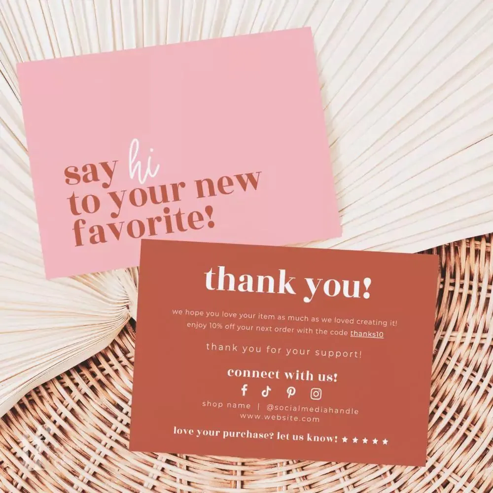 Retro Valentine's Day Business Thank You Card Canva Template | Elina