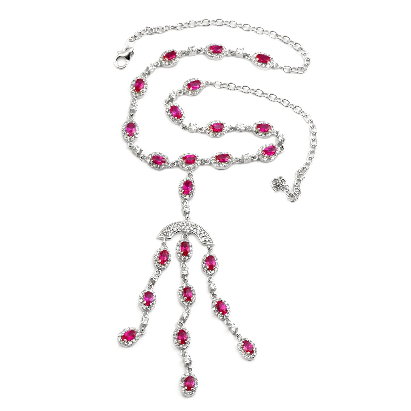 Sterling Silver Cubic Zirconia Dream Catcher Necklace